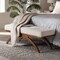 Baxton Studio Orella Japandi Cream Boucle Fabric and Walnut Brown Finished Wood Bench 233-13320-ZORO - alternate 6